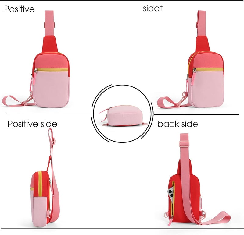 cotmcor Store Valentines Day Gifts for Kids: Fanny Pack Birthday Gift for 8 9 10 11 12 Year Old Teen Girls Trendy Stuff, Preppy Colorblock Crossbody Bag Adjustable Sling Belt Bags Purse for Travel Outdoor - Image 4
